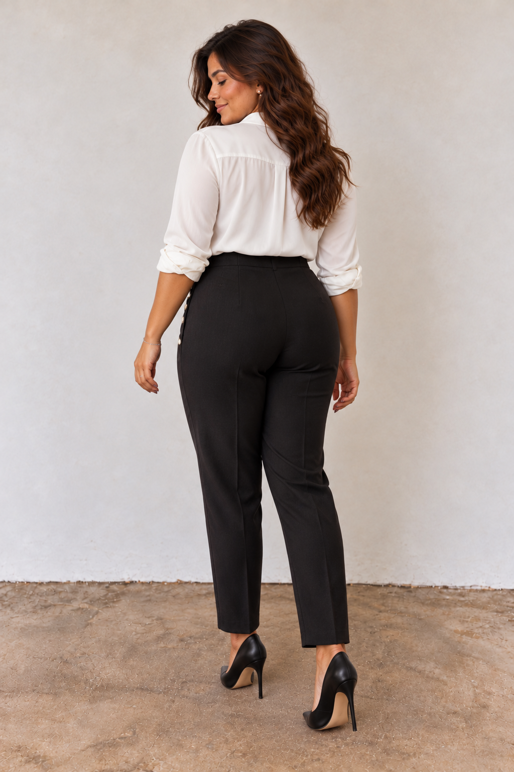 Pantalon en polyester ample