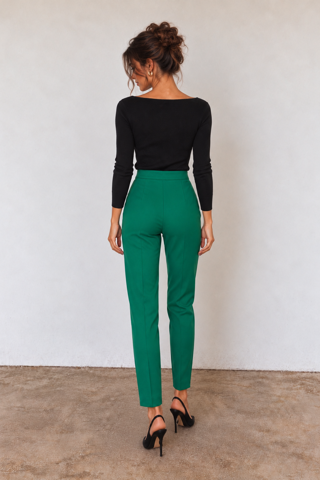 Pantalon en polyester ample