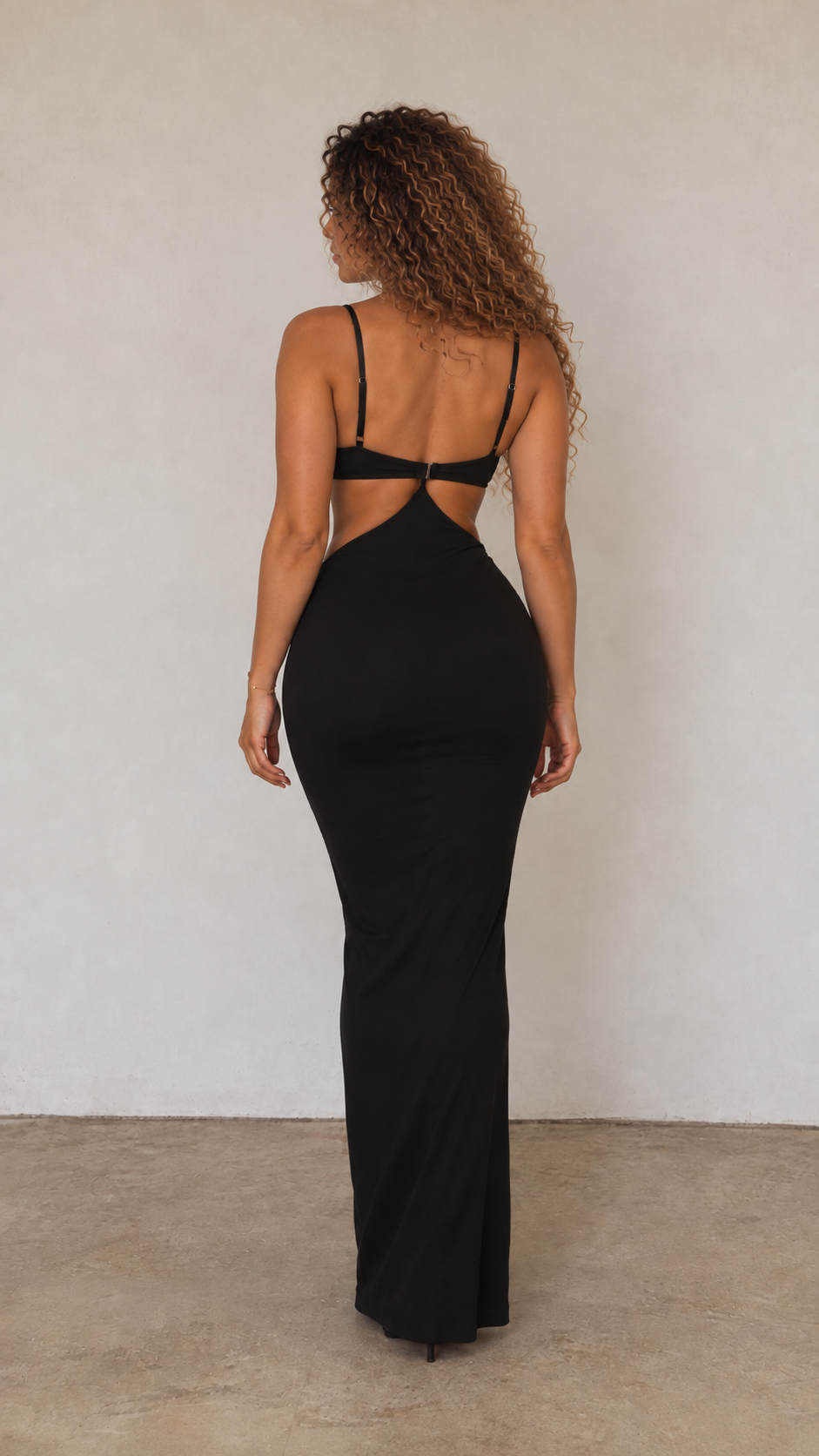 Robe Longue Glamour – Noir