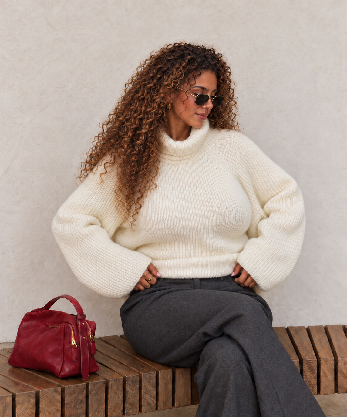 Pull en laine blanc